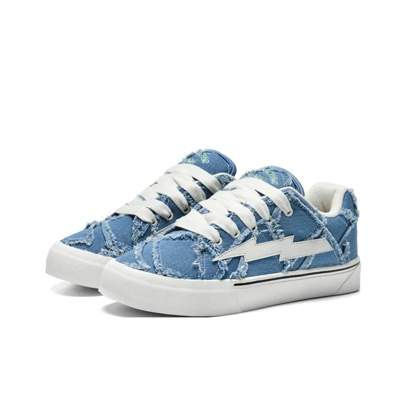 VFTS Lightning Skateboard Shoes Anti Slip Wear Resistant Low Top Classic Preppy Style Students Unisex-2