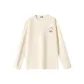 [100% cotton Long-Sleeved]Light Beige (Reversed Smiling Chest Logo)