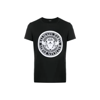 BALMAIN Medallion Print T Shirt