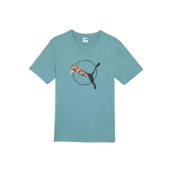 PUMA SS24 T Shirt Men's Gray Blue
