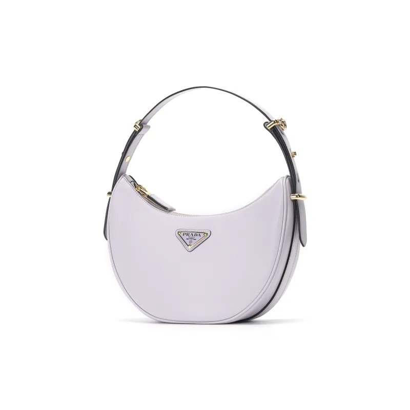 PRADA Arque Leather Portable Crossbody Bag, Shoulder Bag Women's Light Purple-1
