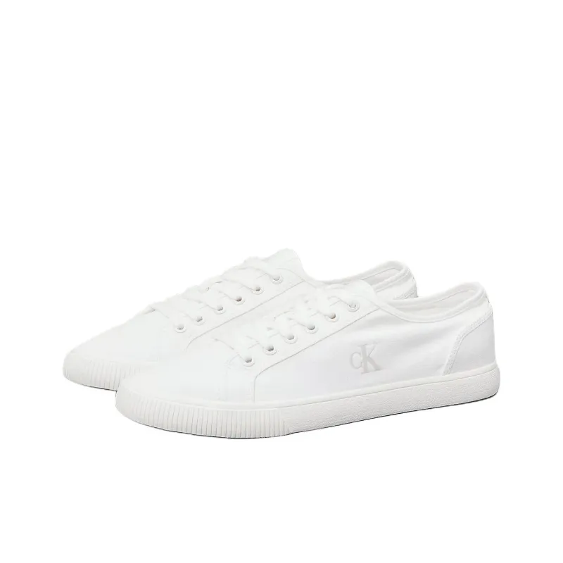 CKJ CALVIN KLEIN JEANS Low Top Canvas Shoes Men's White-2