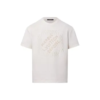 LOUIS VUITTON 1AFVB4 Embroidered Signature Cotton T Shirt