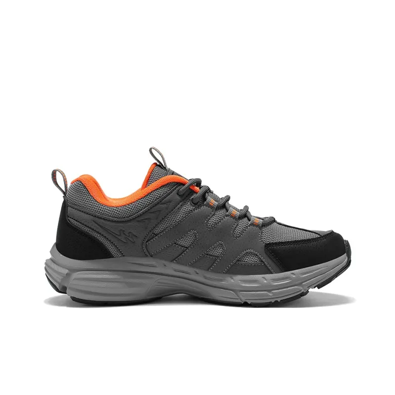 Binary Cushioning, Rebound, Grip, Support, Breathable, Slip Resistant Low Top Hiking Shoes Men's Gray Orange-2