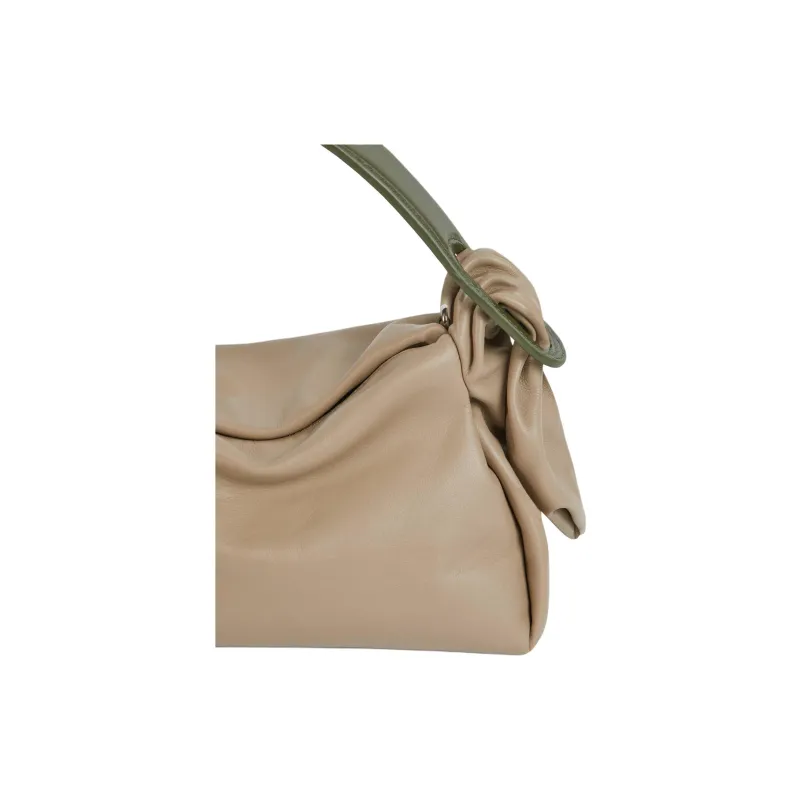 KENZO Cow Leather One Shoulder Handbags Women's Beige-4