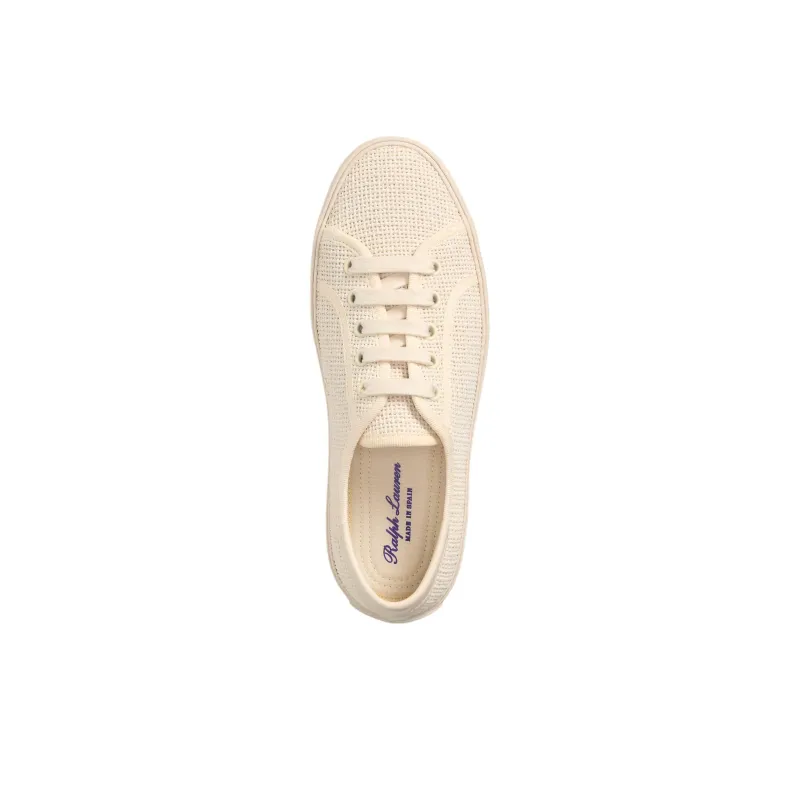 LAUREN RALPH LAUREN Bayston Low Top Skateboard Shoes Women's Beige-3