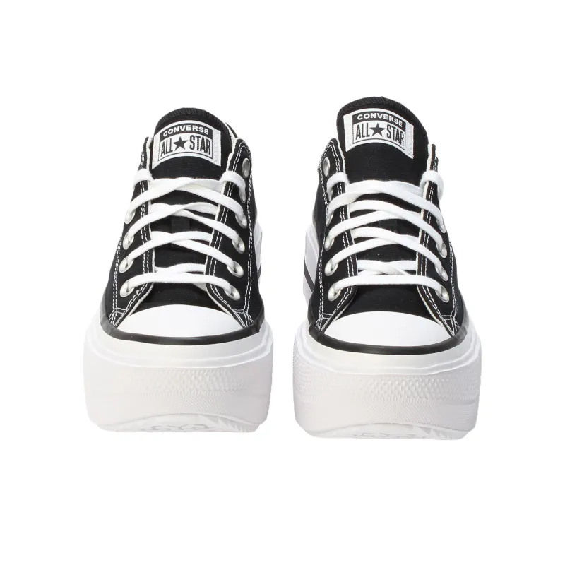 Converse Chuck Taylor All Star Lift Double Stack Low 'Black White'-2