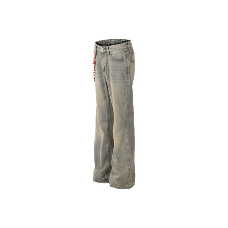 WELTER EXPERIMENT Fashion Versatile Jeans Unisex Classic Distressed Blue Shades-8