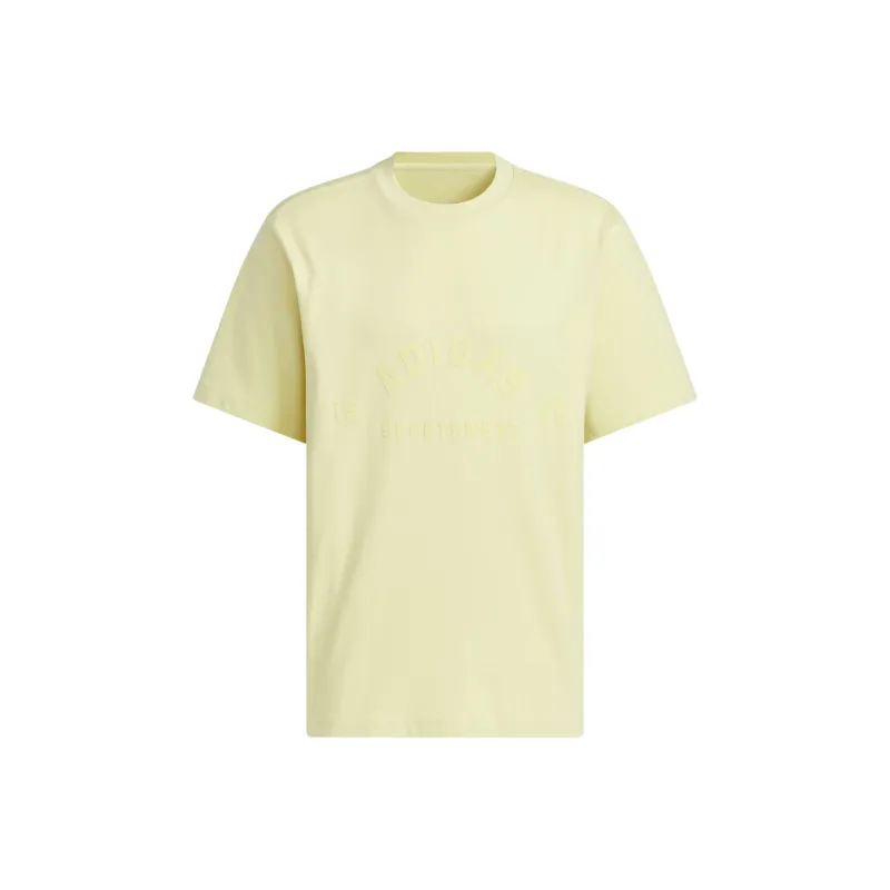 Adidas Lounge GFX T Shirt Men's Powder Yellow-0
