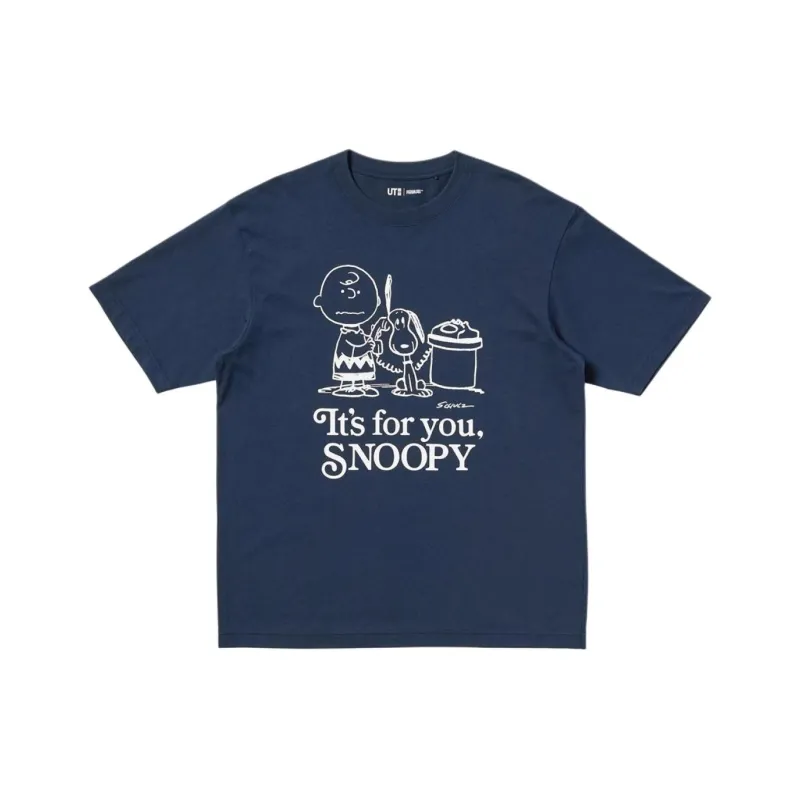 UNIQLO x PEANUTS SS25 T Shirt Men's Navy Blue-0