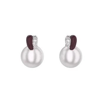 GOOGMO Rhodium plated Copper Earrings Women's