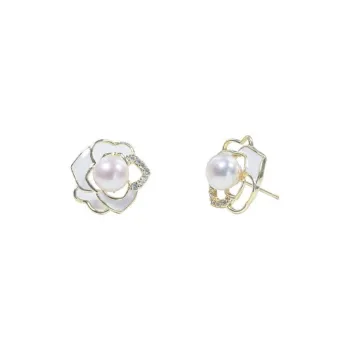 Ancient Jewelry Pearl Stud Earrings Women's