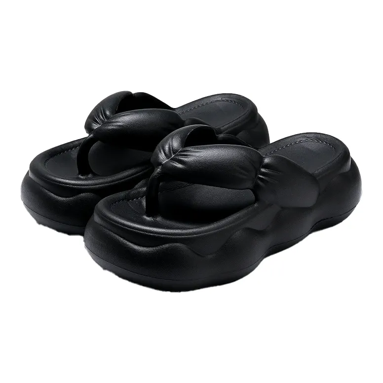 Womi Platform Flip Flops Home Use Squashy And Bouncy Feeling Slippers-3