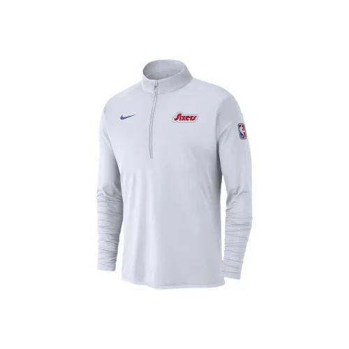 Nike Philadelphia 76ers City Edition Men's Nike Dri FIT Nba 1/2 Zip Long Sleeve Top