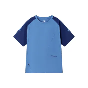 VOLCOM T Shirts Unisex Blue Side Pocket Included