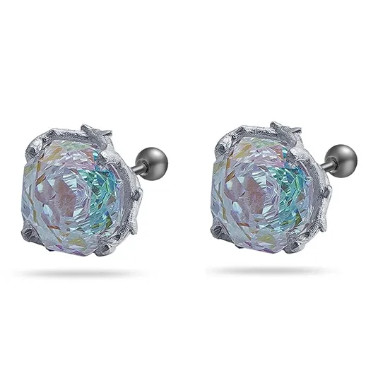 GUDUD Titanium Steel Stud Earrings Unisex-4