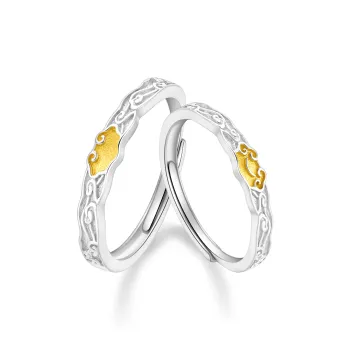 Lao Feng Xiang S925 Silver Rings Unisex