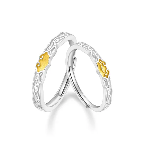 Lao Feng Xiang S925 Silver Rings Unisex