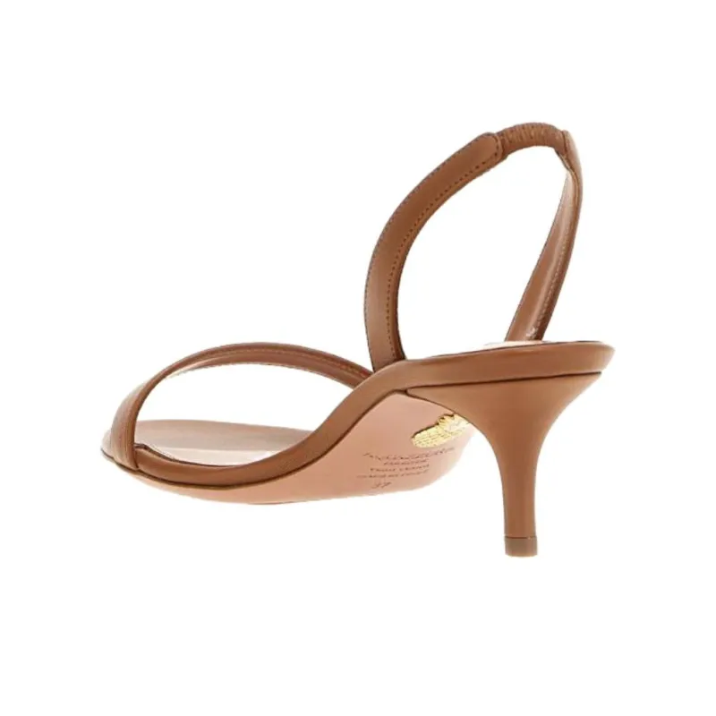 AQUAZZURA So Nude One Strap Sandals 5cm Women's Brown-3