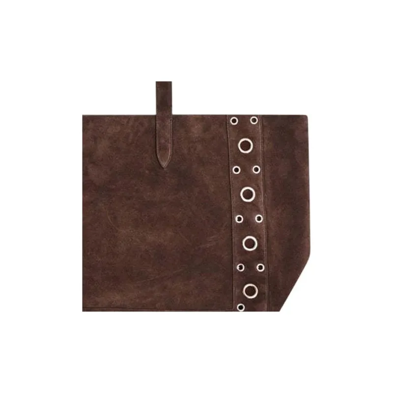 Valentino Suede Tote Bag Shopping Bag Handbag Shoulder Bag Large Size Men's Brown-3