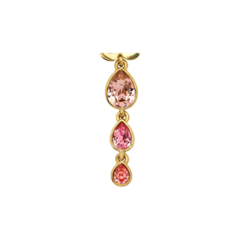 Oscar De La Renta Flower Teardrop Clip on Earrings-1