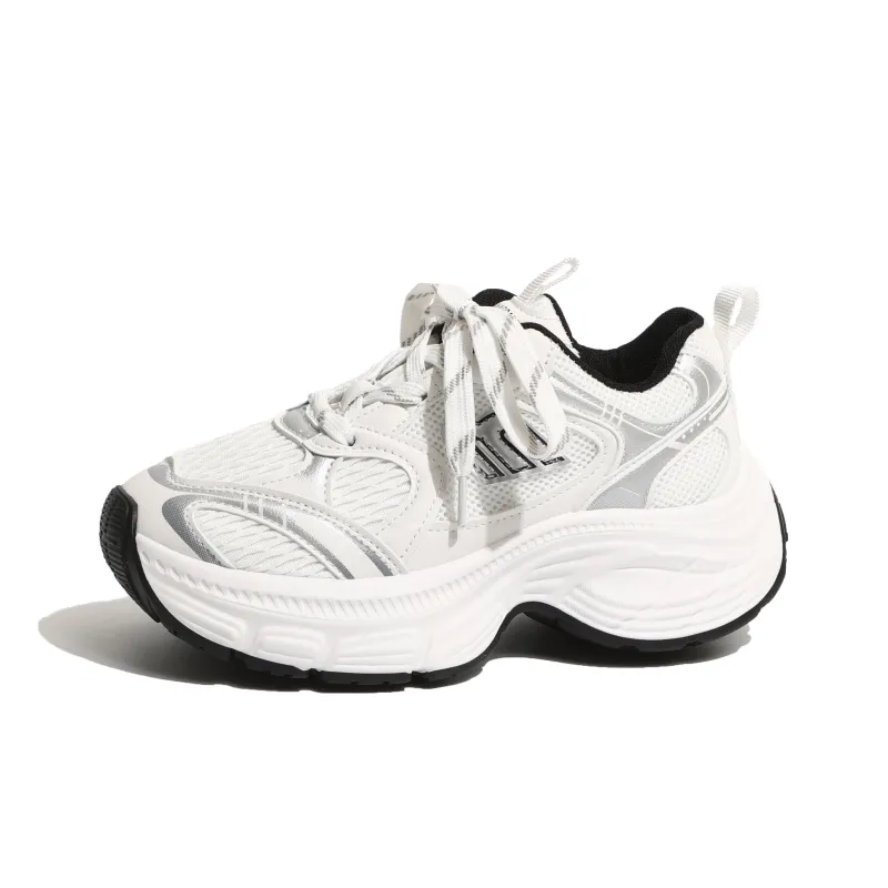 NUNZ Low Top Chunky Sneakers Women's White-1