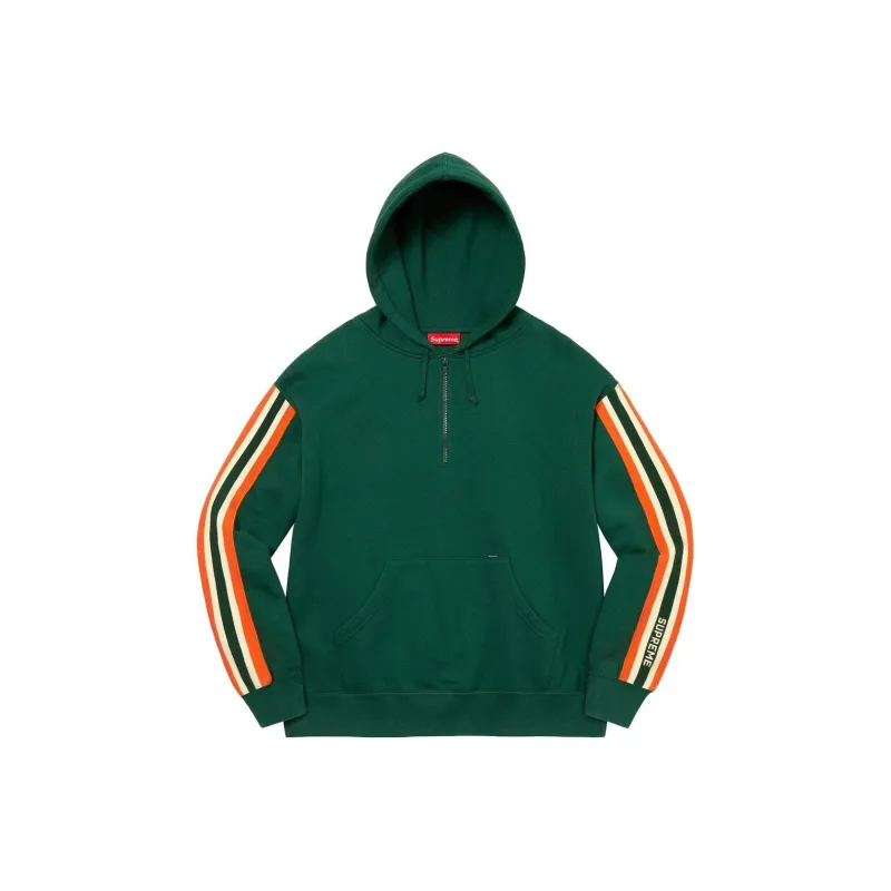 Supreme Half Zip Hooded Sweatshirt-1