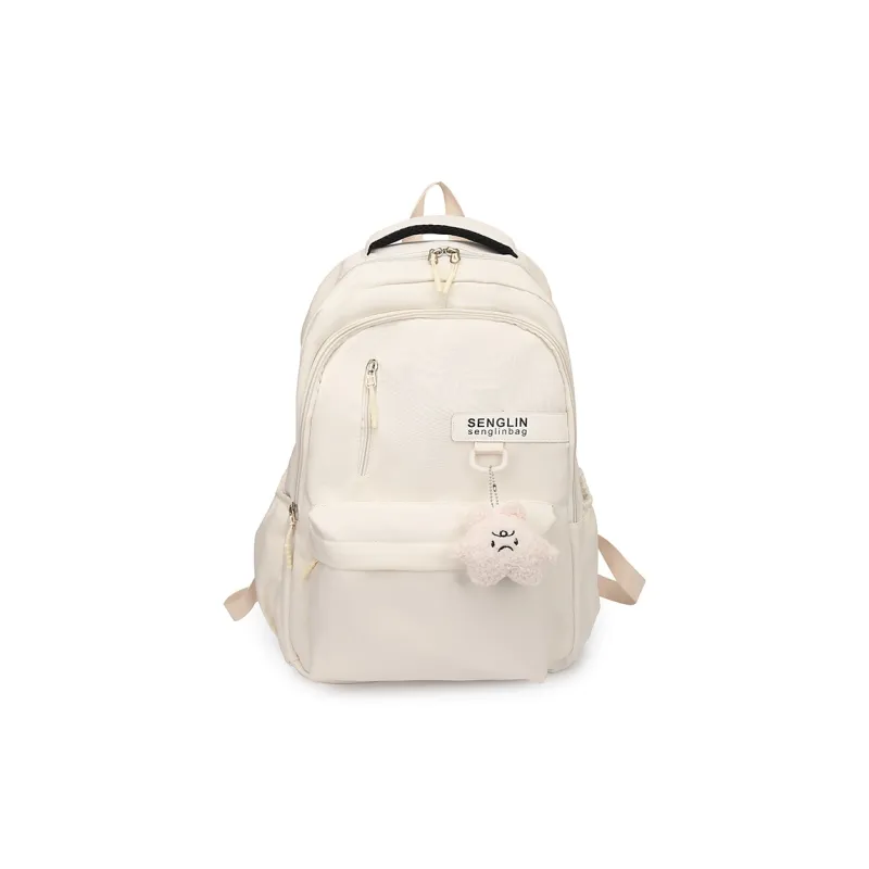 SEVENMOONS Nylon Backpack Regular Unisex Ecru/Black/Burgundy/Dark Khaki-0