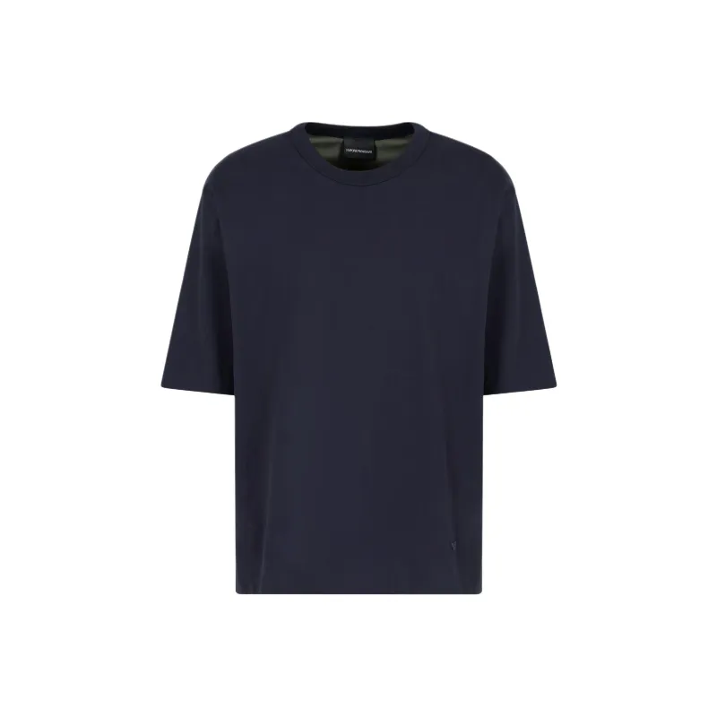 EMPORIO ARMANI Asv Reversible Jersey Oversized fit T shirt-0