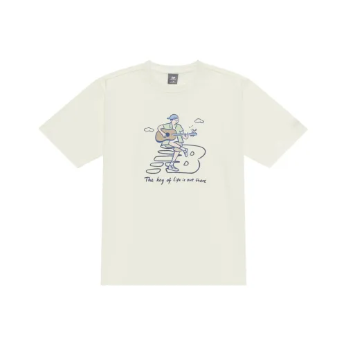 New Balance x PK SHEJISHILIANMING Centripetal Life Illustration Series T Shirt Unisex White