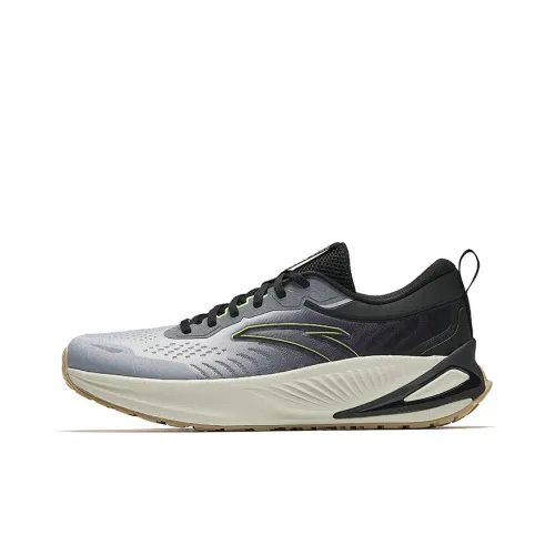 Anta Anti Slip Wear Resistant Low Top Casual Running Shoes Men's Gray Black
