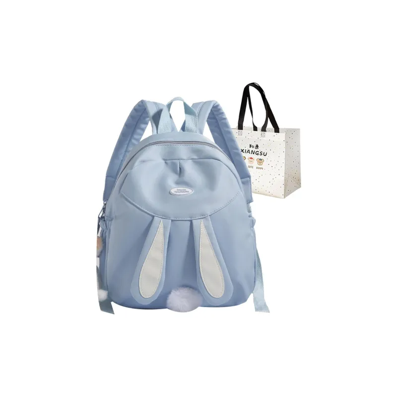 XIANGSU Nylon Fabric Backpack Regular Unisex White/Pink/Yellow/Blue/Black-15