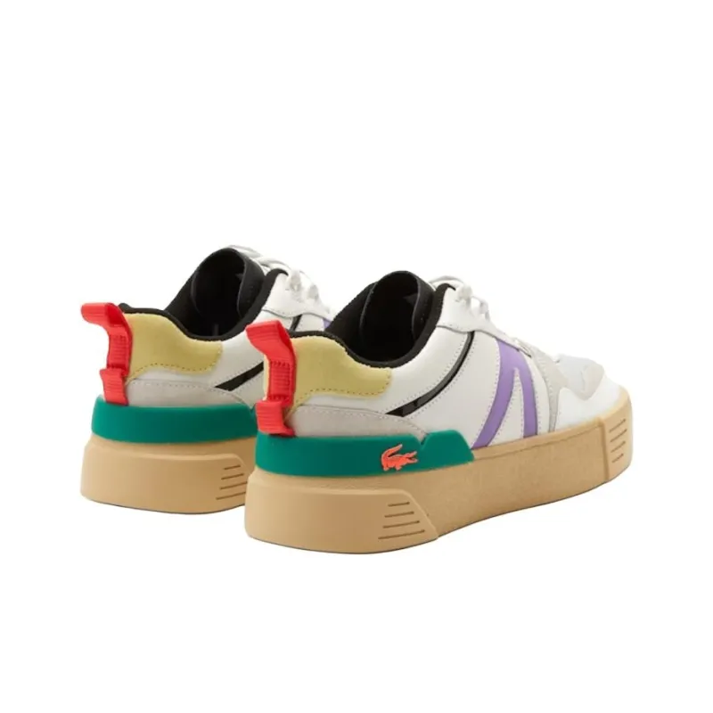LACOSTE L002 Anti Slip Wear Resistant Low Top Skateboard Shoes Women's White-3