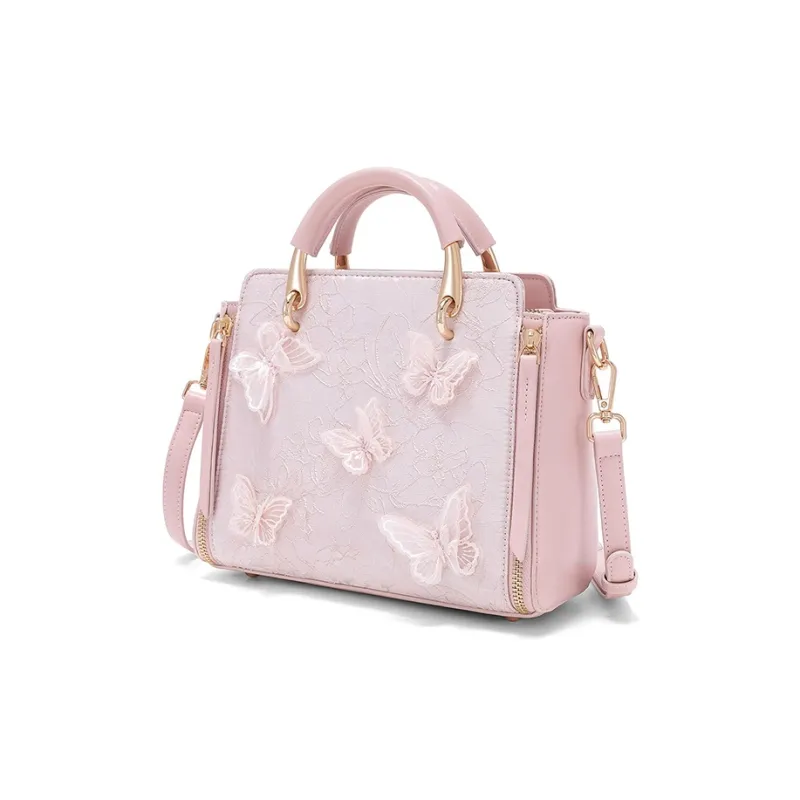 CLEVER& KETCH PU Handbag Women's White/Pink-7