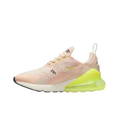 Nike Air Max 270 Anti Slip Wear Resistant Low Top Casual Shoes Women's Pink Green