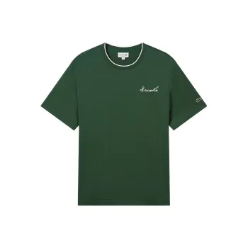 LACOSTE SS25 T Shirt Men's Crocodile Green