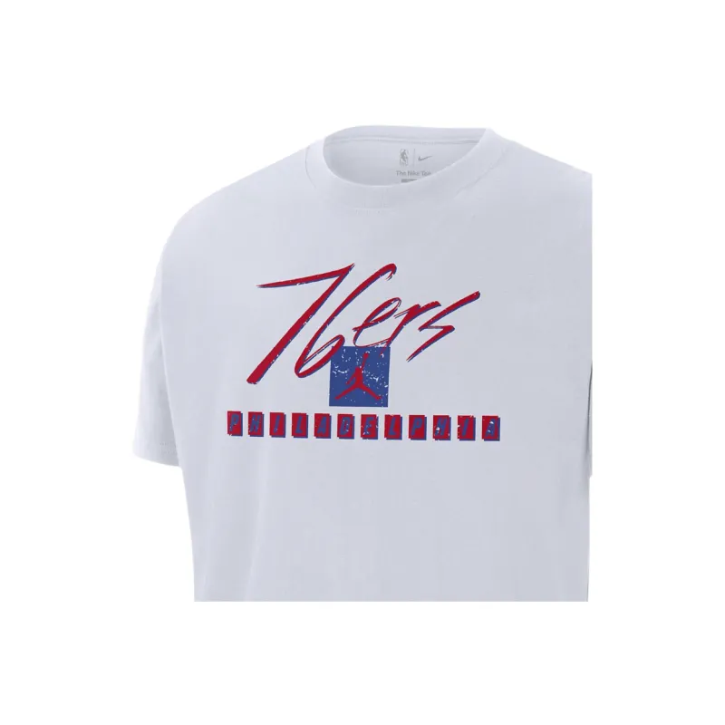 JORDAN Philadelphia 76ers Courtside Statement Edition Men's JORDAN Nba Max90 T Shirt-3