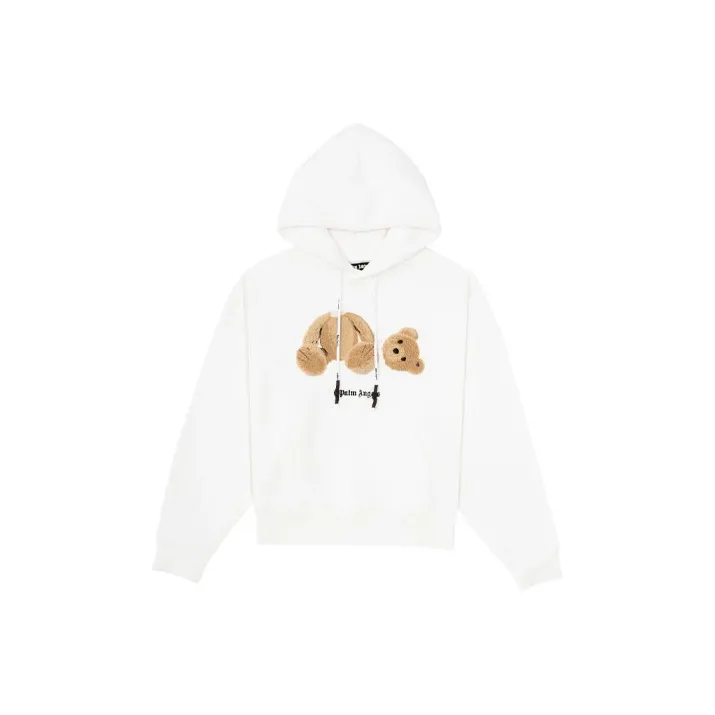 PALM ANGELS Embroidery Bear Hoodie-0
