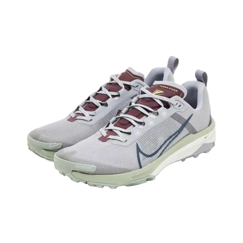 Nike Kiger 9 Anti Slip Wear Resistant Low Top Casual Running Shoes Men's Gray Blue-1
