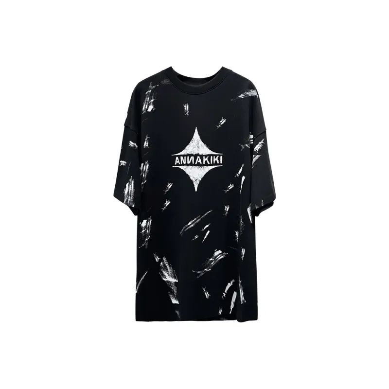 ANNAKIKI T Shirt Unisex Black Sole Pattern-0