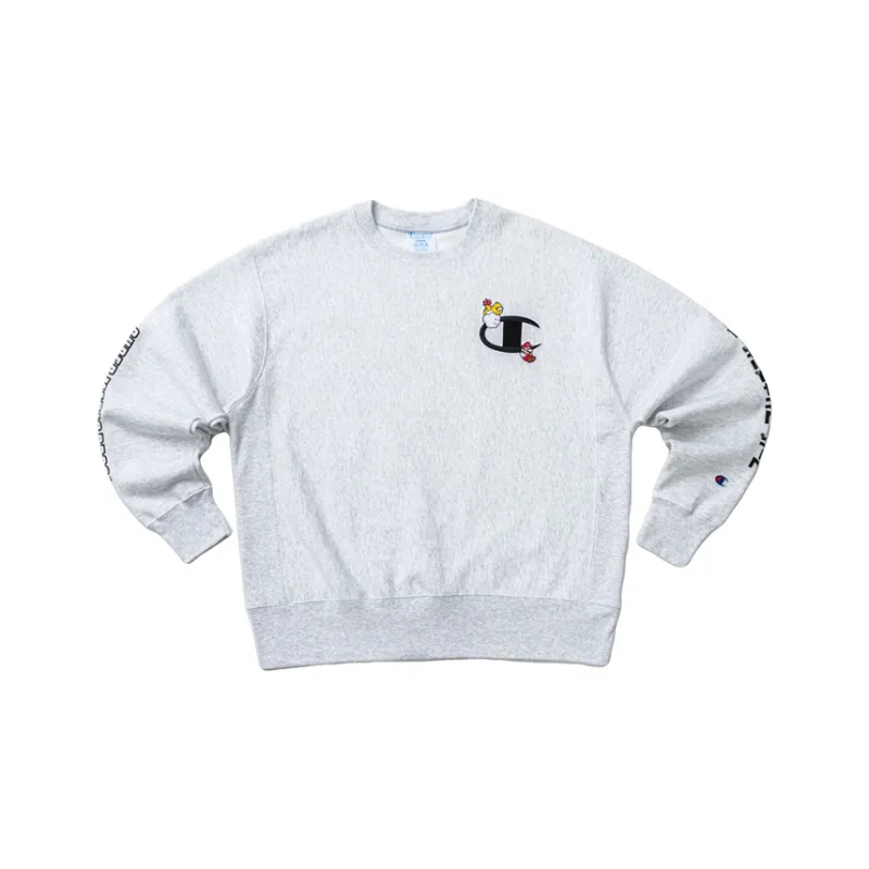 Champion x Super Mario Bros Sweatshirt US Version Unisex Light Gray-0