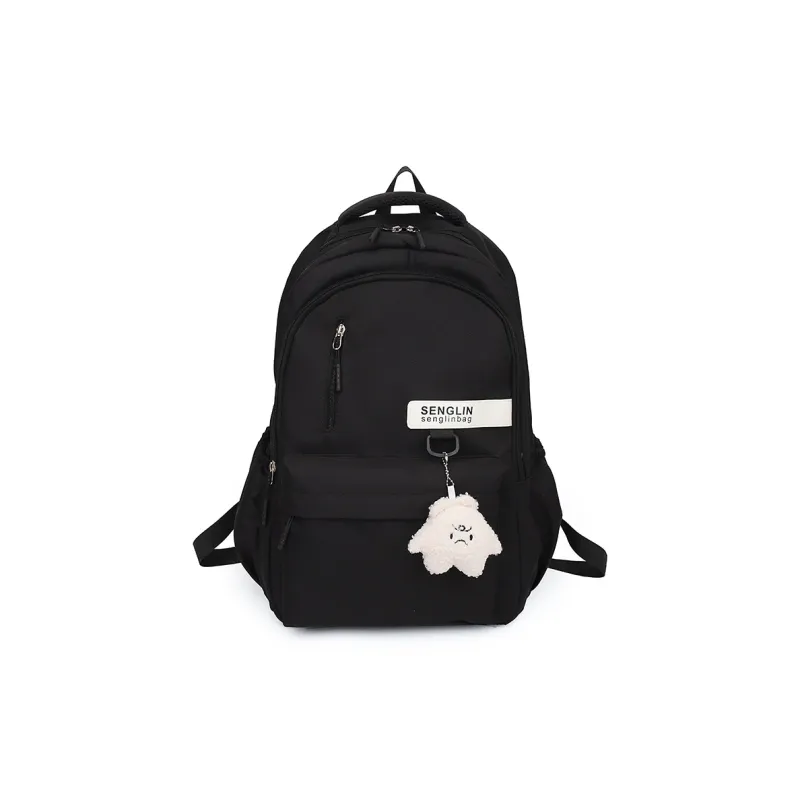 SEVENMOONS Nylon Backpack Regular Unisex Ecru/Black/Burgundy/Dark Khaki-4