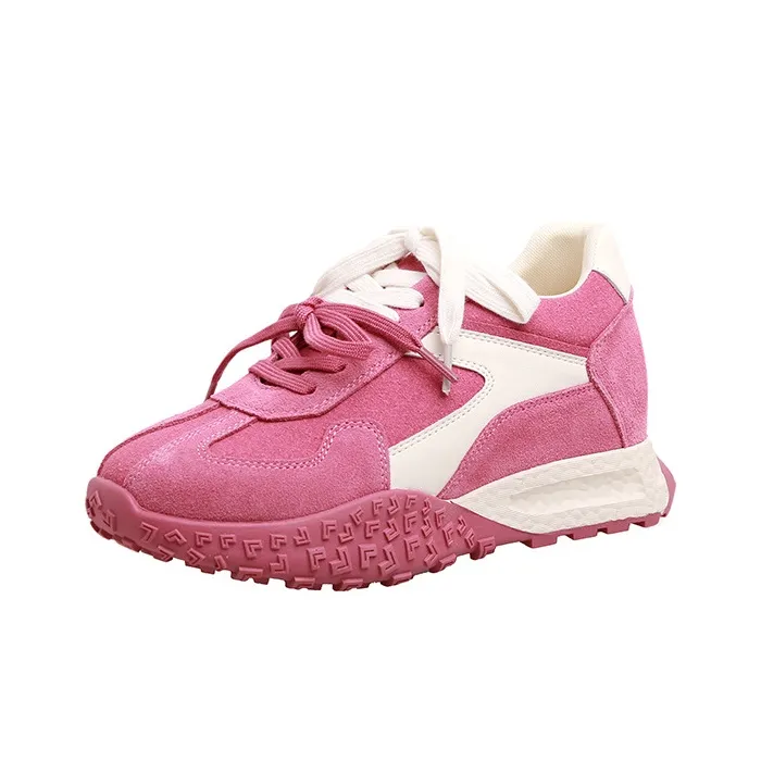 QING MISS Slip Resistant Low Top Casual Shoes Women's Cherry Blossom Pink-0