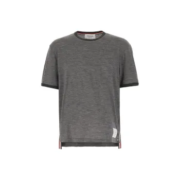 THOM BROWNE Ringer Cotton T shirt