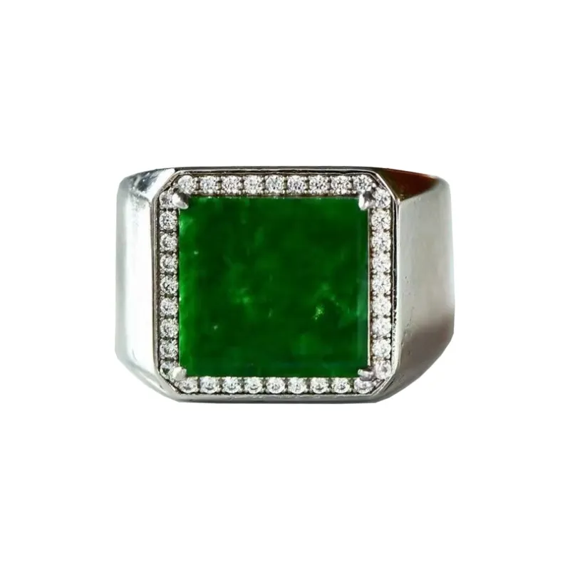 Xiao Tian Glutinous Jade Jadeite Rings Unisex-0