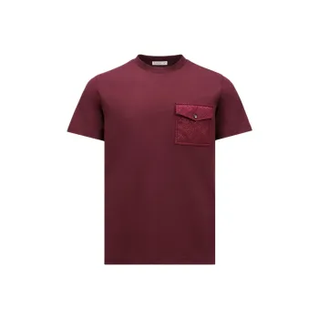 Moncler T Shirt Men's Bordeaux Red
