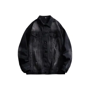 COMXZ Denim Jacket Unisex Black Gray Color