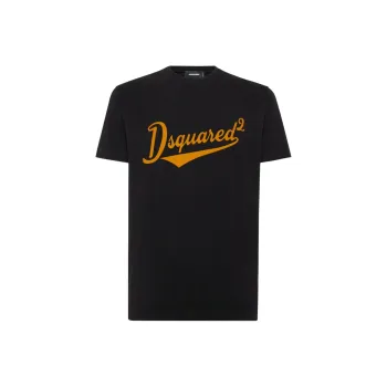 DSQUARED 2 Velvet Logo Crewneck T Shirt