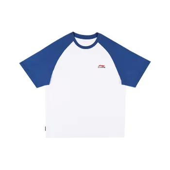 LiNing T Shirt Unisex White Blue