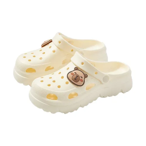 SHEGOTO Capybara Clogs Platform Women's 2025 Summer Slip Resistant Beach Height Increasing EVA Sandals Outerwear